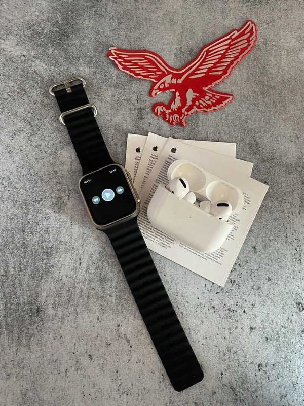 Z55 Ultra Smartwatch + Airpods Pro Combo - Black