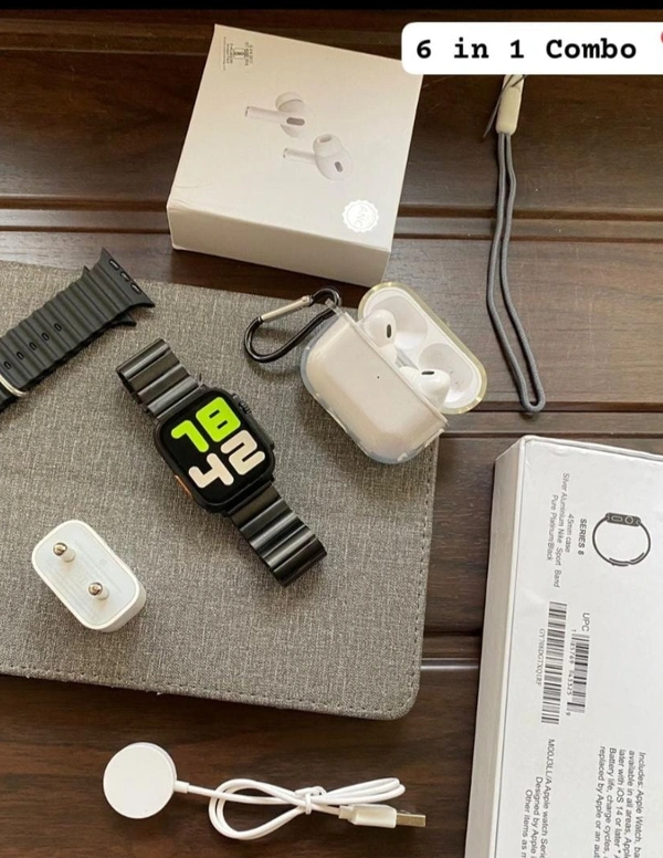 Apple Watch Ultra Metal Chain Strap 6 In 1 Combo