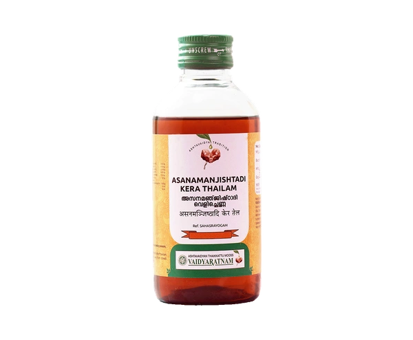 VAIDYARATHNAM Asanamanjishtadi Kera Thailam - Vaidyaratnam - 200ML