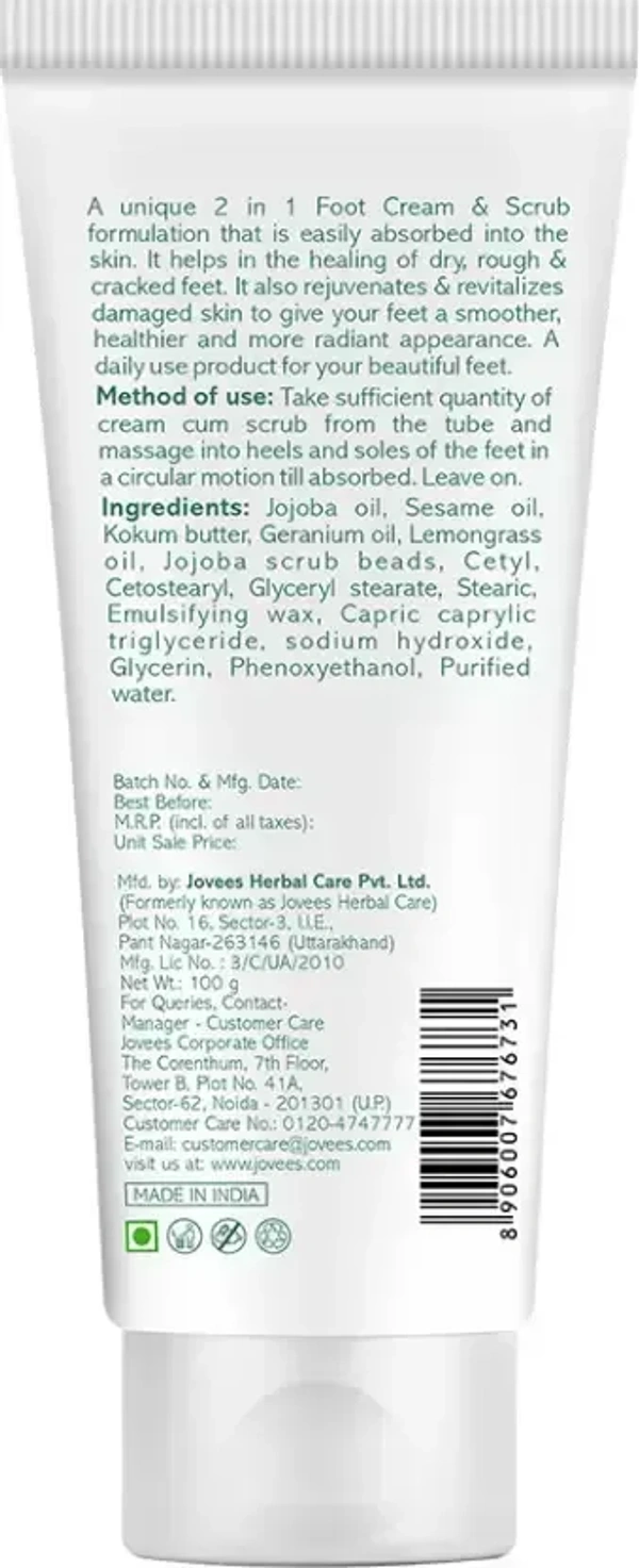 JOVEES HERBAL CARE Foot Care 2 In 1 - Jovees - 100g