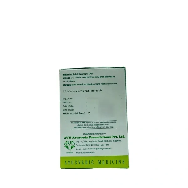 AVN AYURVEDA FORMULA Patolamooladi Kashayam Tablet - Avn Ayurveda - 100Tablet