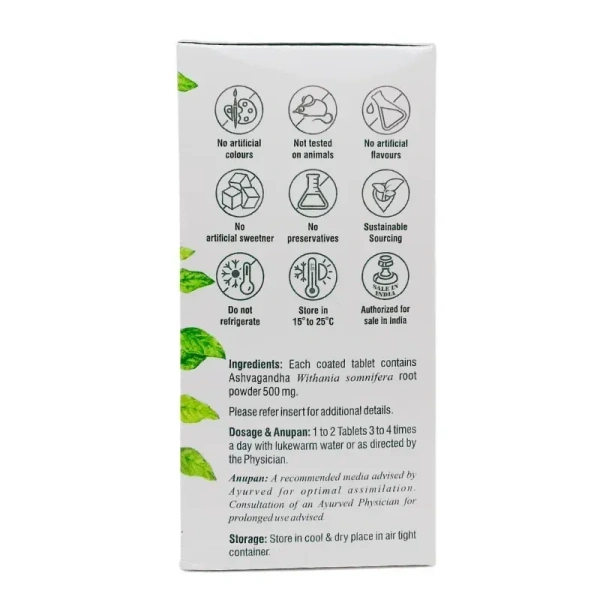 SHREE DHOOTAPAPESHWAR Ashwagandha Tablet - Shree Dhootapapeshwar - 60 Tablets