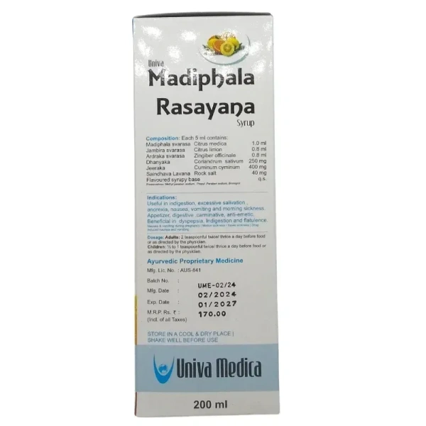 UNIVA MEDICA Madiphala Rasayana - Univa Medica - 200Ml