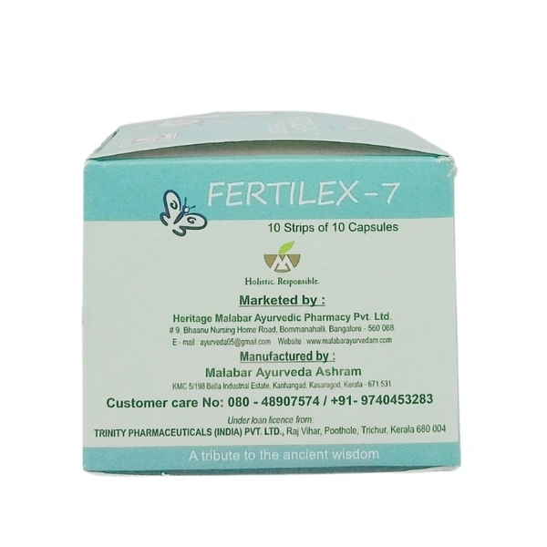 MALABAR AYURVEDA ASH Fertilex-7 Capsule - Malabar - 10Capsules