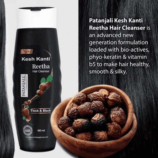 PATANJALI AYURVEDA L Pat Kesh Kanthi Reetha Shampoo Patanjali - 180ml