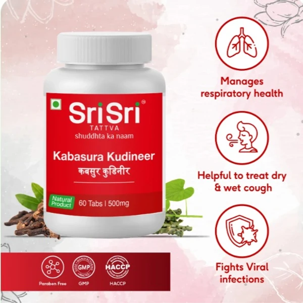 Sri Sri Tattva Kabasura Kudineer 500mg Tablet - 60Tablet Pack of 2