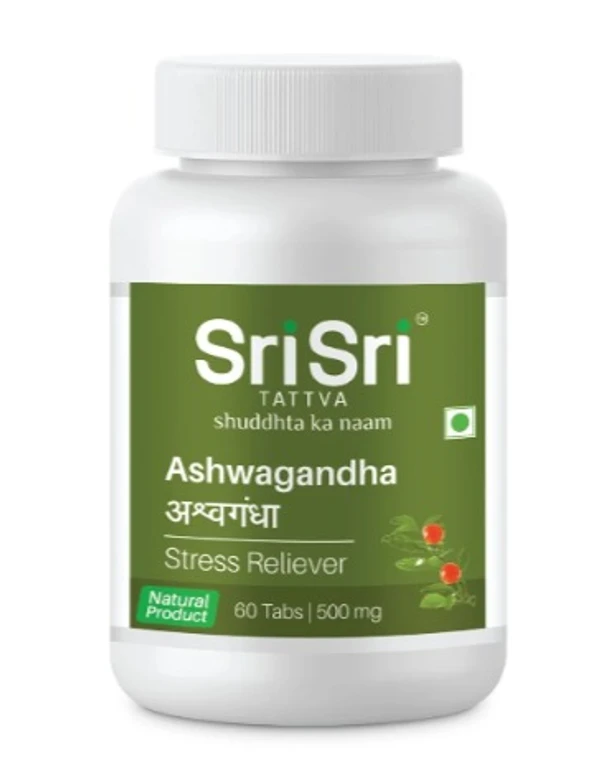 Sri Sri Tattva Ashwagandha 500mg Tablet - 60Tabs Pack of 2