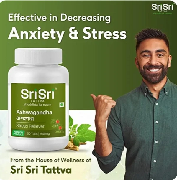 Sri Sri Tattva Ashwagandha 500mg Tablet - 60Tablets