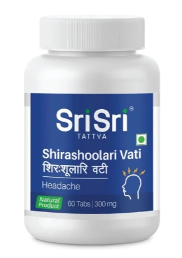 Sri Sri Tattva  Shirashoolari Vati 300mg - 60Tabs pack of 3