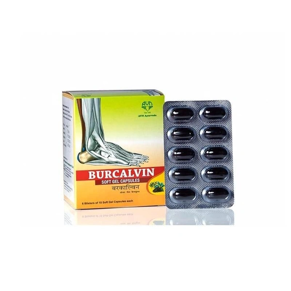 AVN AYURVEDA FORMULA Burcalvin Soft Gel Capsules - Avn Ayurveda - 60Capsule