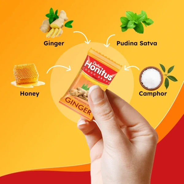 DABUR INDIA LIMITED Honitus Cough Drops Ginger - Dabur  - 100Tablet