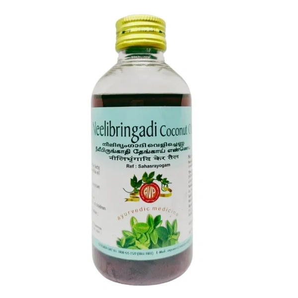 THE ARYA VAIDYA PHARMACY Neelibringadi Coconut Oil - AVP - 200Ml