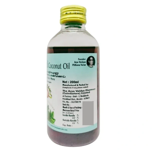 THE ARYA VAIDYA PHARMACY Neelibringadi Coconut Oil - AVP - 200Ml