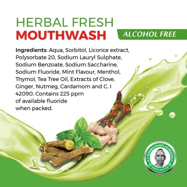K.P.NAMBOORDIRI  Herbal Fresh Mouthwash - K.P.Namboodari'S - 100ml