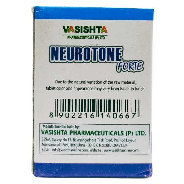VASISHTA PHARMA Neurotone Forte Capsule - Vasishta - 10 Capsules