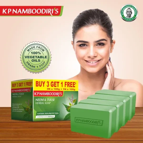 K.P.NAMBOORDIRI  Neem & Tulsi Soap 75Gm-K.P.Namboodiri’s - 100gm