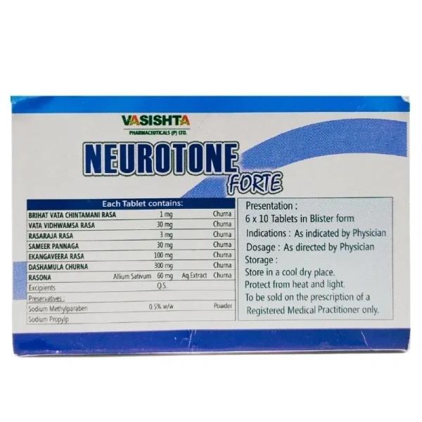 VASISHTA PHARMA Neurotone Forte Capsule - Vasishta - 10 Capsules