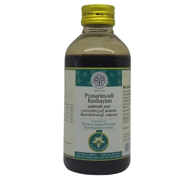 THE ARYA VAIDYA PHARMACY Prasarinyadi Kashayam - AVP - 200Ml