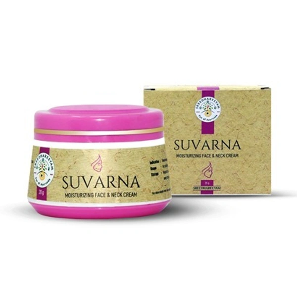 SREEDHAREEYAM Suvarna Moisturizing Face & Neck Cream - Sreedhareeyam - 20Gm