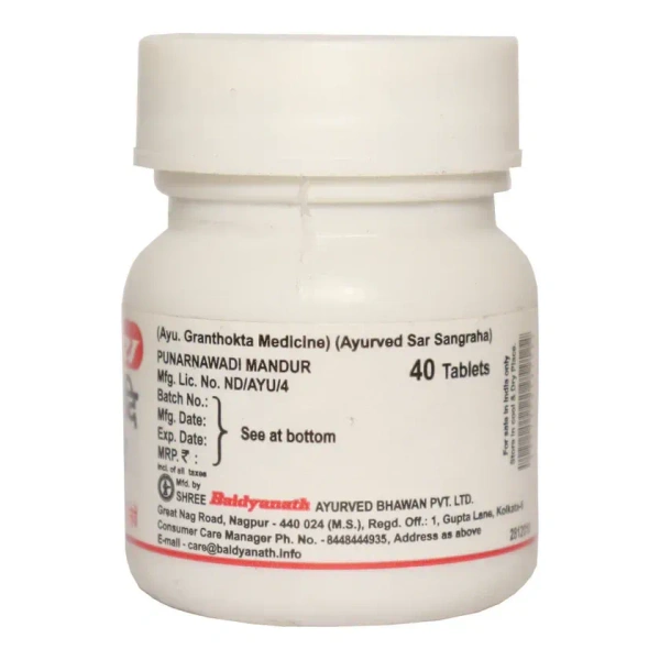 BAIDYANATH Punarnavadi Mandur - Baidyanath - 40Tablet