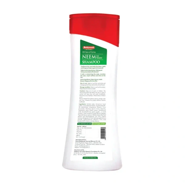 BAIDYANATH Neem & Nutgrass Shampoo - Baidyanath - 450Ml