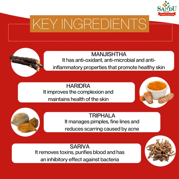 SANDU BROTHERS Maha Manjishtadi Kadha - Sandu  - 450Ml