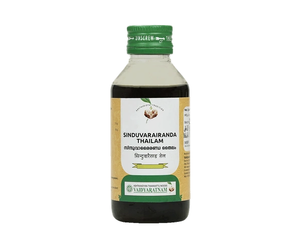 VAIDYARATHNAM Sinduvarairandam Tail - Vaidyaratnam - 100Ml