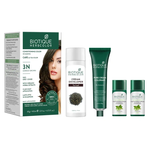 BIOTIQUE Herbcolor 3N Darkest Brown - Biotique - 50g