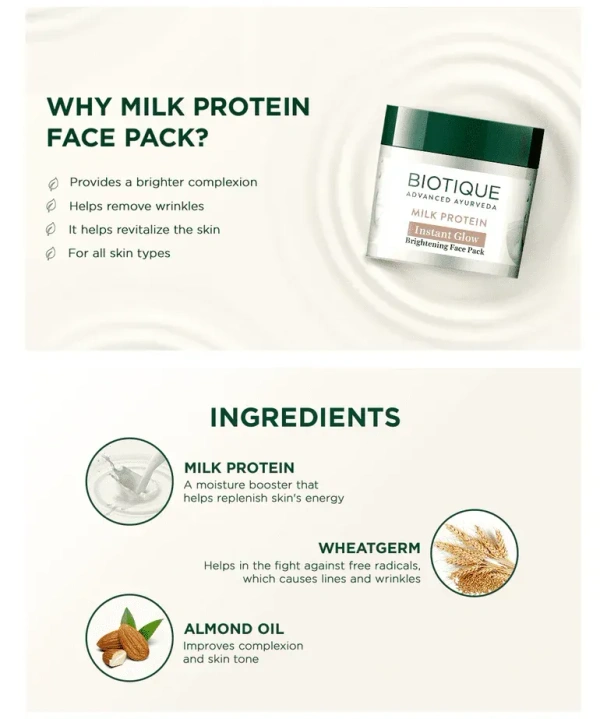 BIOTIQUE Milk Protein Face Pack - Biotique - 50gm