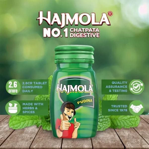 DABUR INDIA LIMITED Hajmola Pudina Tablet - Dabur  - 120Tablet