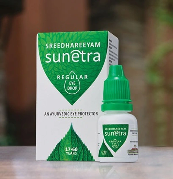 SREEDHAREEYAM Sunetra Regular Eye Drops - Sreedha - 10Ml