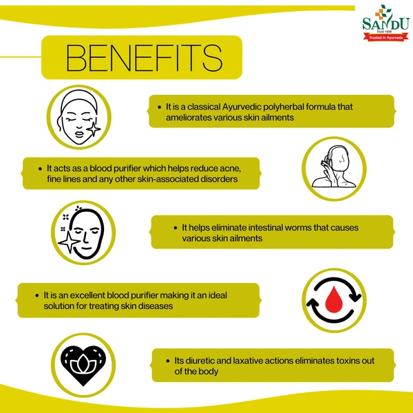 SANDU BROTHERS Khadirarishta - Sandu  - 450Ml