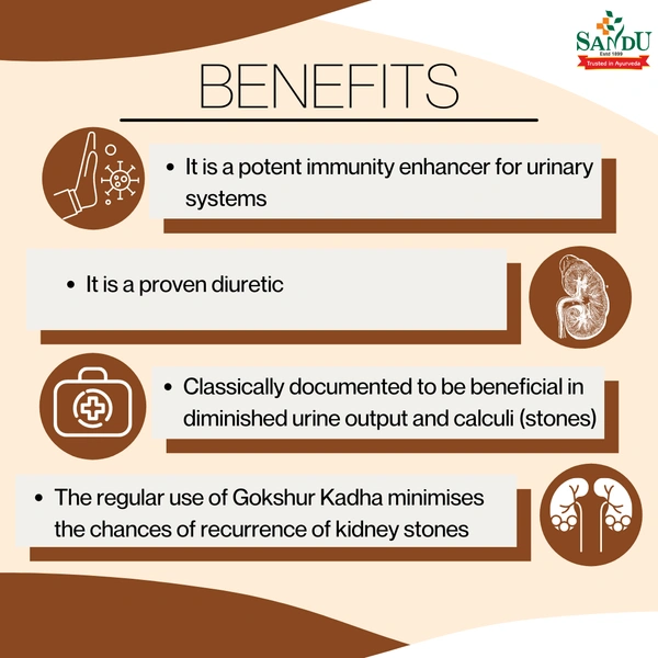 SANDU BROTHERS Gokshur Kadha - Sandu  - 200Ml