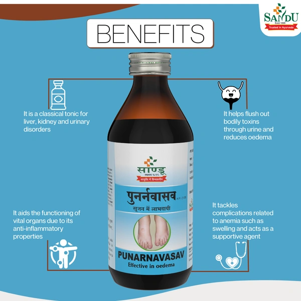 SANDU BROTHERS Punarnavasava - Sandu  - 450Ml