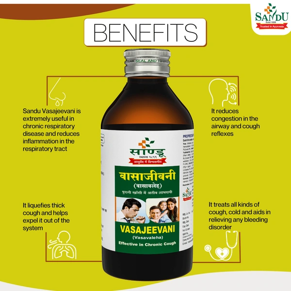 SANDU BROTHERS Vasajeevani Syrup - Sandu  - 200Ml