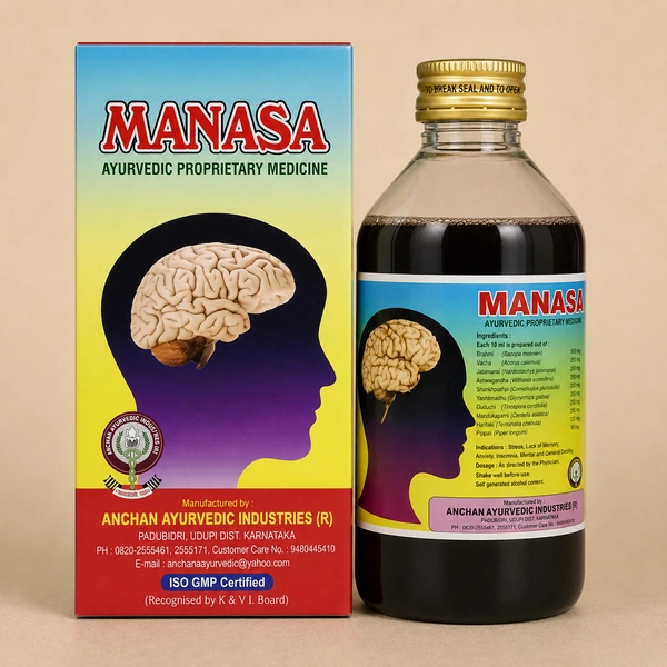 ANCHAN AYURVEDICS Manasa Syrup - Anchan - 450Ml