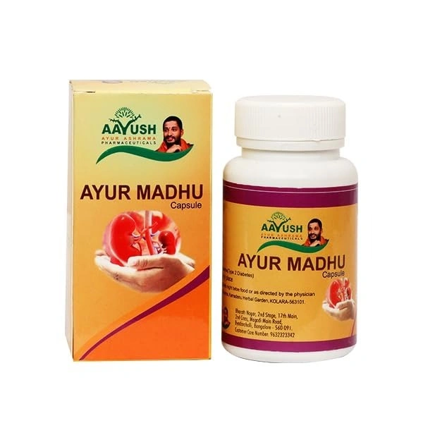 AYUR ASHRAMA PHARMACEUTICALS Ayur Madhu Capsule - Ayur Ashrama - 60Capsule