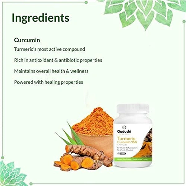 GUDUCHI THE AYURVEDI Turmeric Curcumin 95%Capsules - Guduchi - 60Capsules