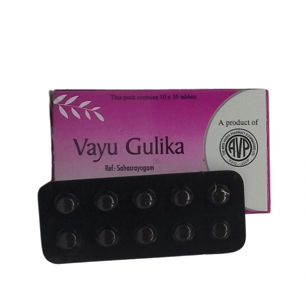 THE ARYA VAIDYA PHARMACY Vayu Gulika - AVP - 10 Tablets