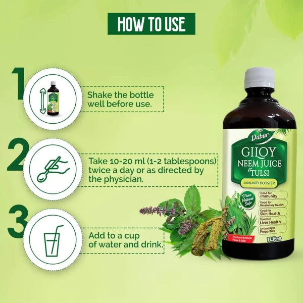 DABUR INDIA LIMITED Giloy Neem Juice With Tulsi - Dabur - 1L