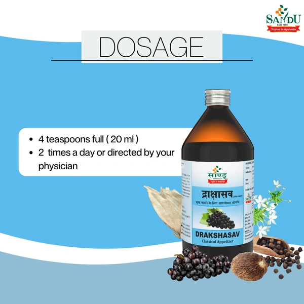 SANDU BROTHERS Drakshasava - Sandu  - 450Ml