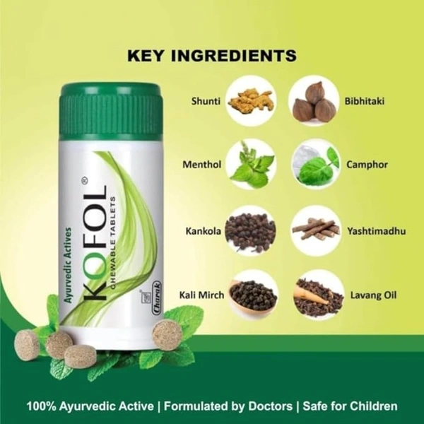 CHARAK  Kofol Chewable Tablet - Charak - 60Tablet