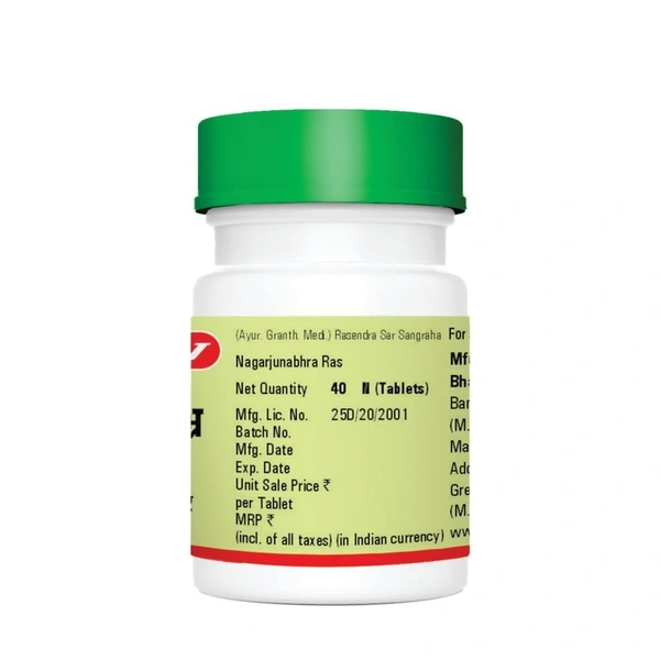 BAIDYANATH AYURVED B Nagarjunabhra Ras - Baidyanath - 40Tablet