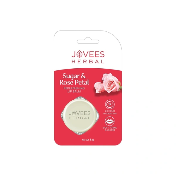 JOVEES HERBAL CARE Sugar & Rose Petal Lip Balm - Jovees  - 8G