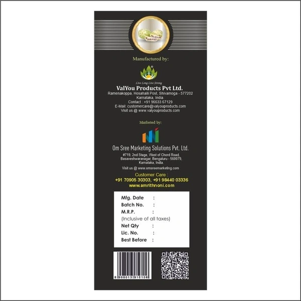 MS.VAL YOU PRODUCTS Amrith Noni Pain Oil Roll On - Ms. Val You Product - 50Ml