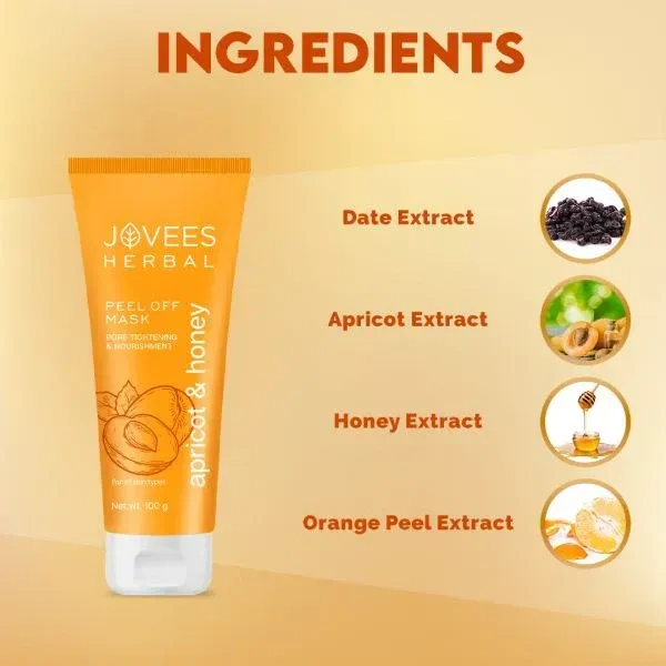 JOVEES HERBAL CARE Apricot & Honey Peel Off Mask - Jovees - 100g