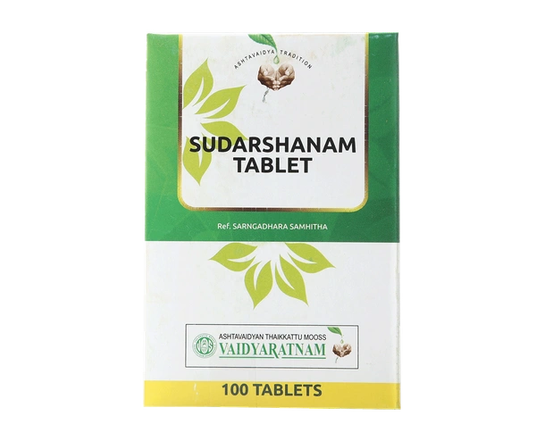 VAIDYARATHNAM Sudarshanam Tablet - Vaidyaratnam - 10 Tablets