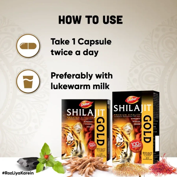DABUR INDIA LIMITED Shilajit Cap(Gold) - Dabur  - 10Capsule
