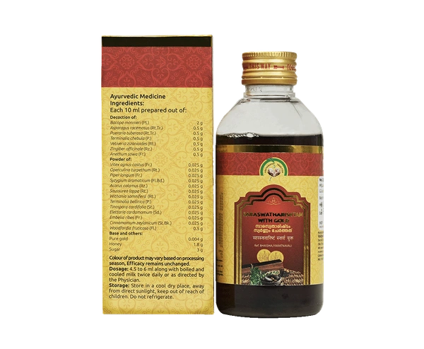 VAIDYARATHNAM Saraswatharishtam - Vaidyaratnam - 200Ml