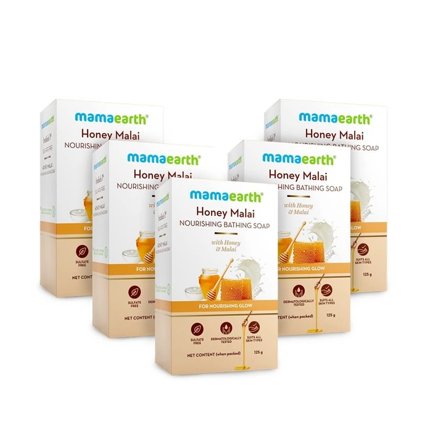 MAMA EARTH Honey Malai Nourishing Soap - Mama Earth - 125Gm